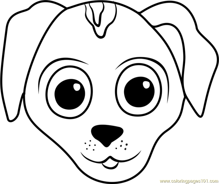Coloring Page Dog Face