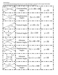 Geometry Basics Angle Relationships Worksheet Answers