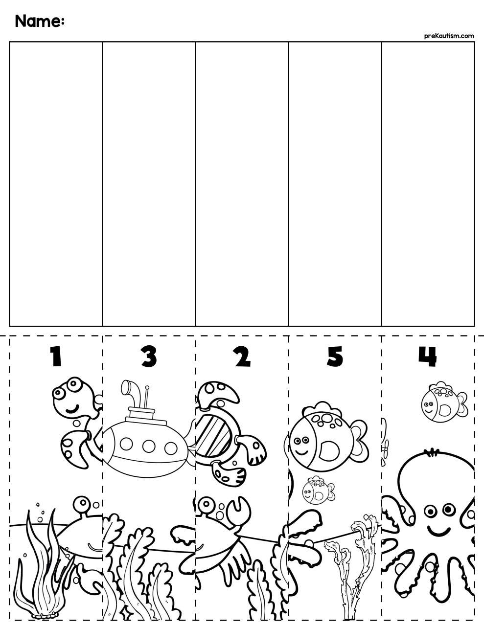 Preschool Number Sequencing Worksheets