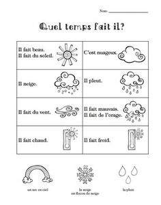 Printable Grade 2 French Immersion Worksheets