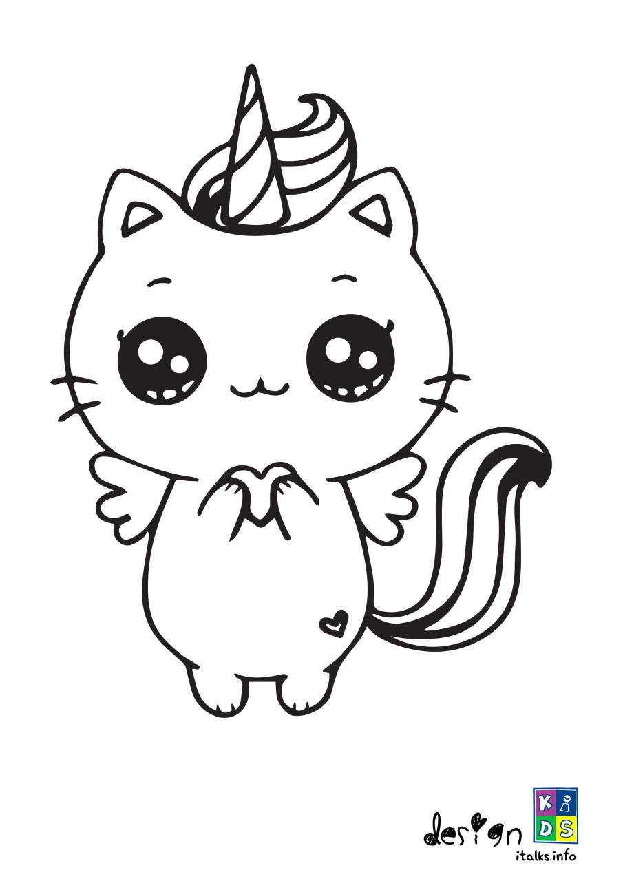 22+ Kids Cute Kawaii Unicorn Coloring Pages Background Shudley