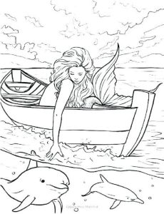 Dolphin and Mermaid Coloring Pages Coloring Pages ideas Pinterest