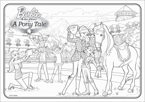 barbie in the dream house colouring Clip Art Library