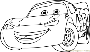 Lightning McQueen from Cars 3 Coloring Page Free Cars 3 Coloring