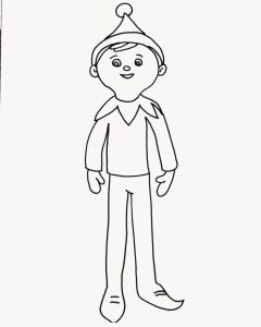 Elf on the shelf coloring page. Christmas coloring pages, Coloring