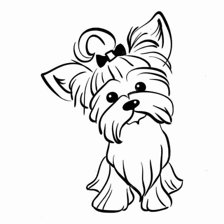 Coloring Pages Of Yorkie Puppies