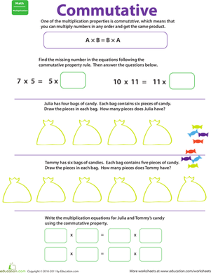 Properties Of Multiplication Worksheets Grade 3 Pdf