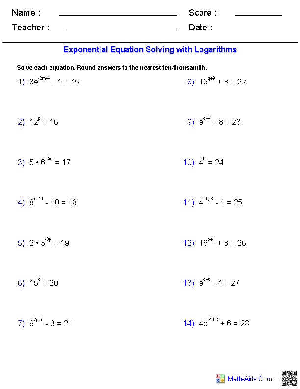 Answer Key Algebra 2 Inverse Functions Worksheet