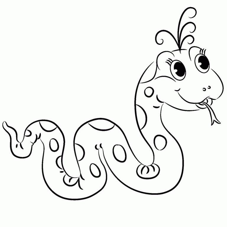 Snake Coloring Page To Print