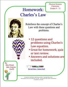 Boyle's And Charles Law Worksheet Answer Key
