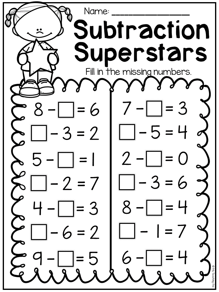Subtraction Maths Worksheet For Class 1st
