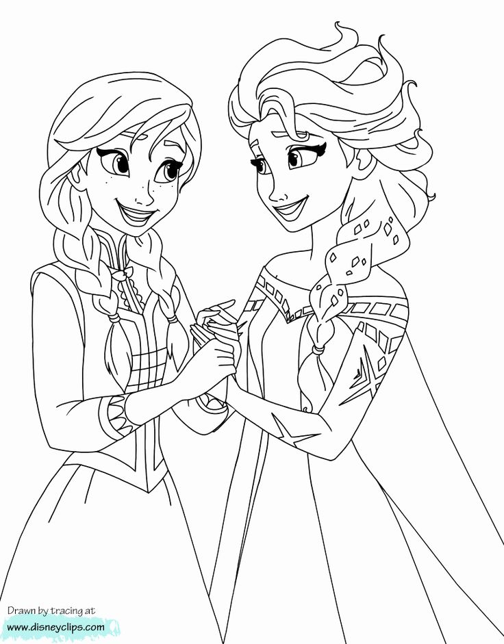 Elsa And Anna Coloring Pages Frozen 2