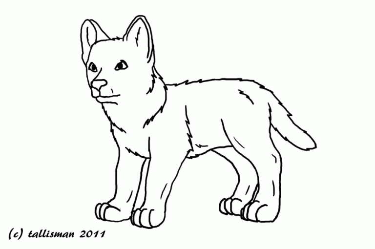 Coloring Pages Of Wolf Pups
