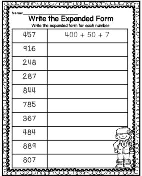 Grade 2 Math Worksheets Expanded Form
