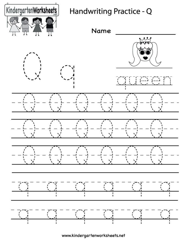 Printable Letter Q Worksheets For Kindergarten