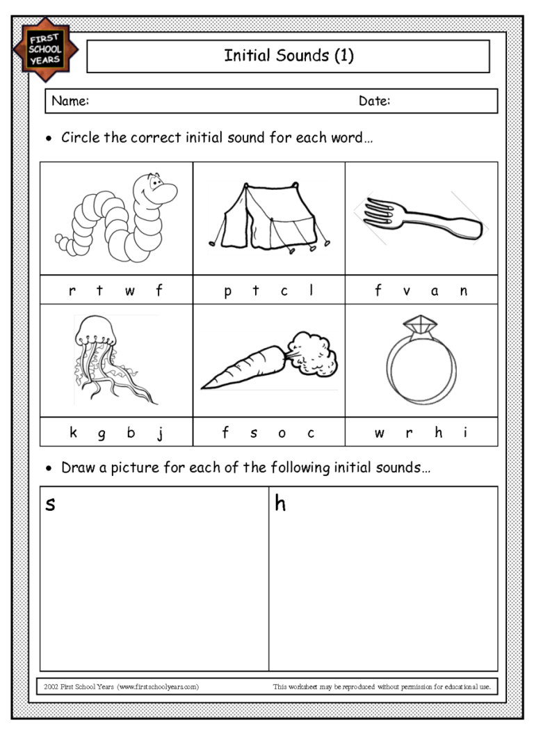 Kindergarten Printable Jolly Phonics Worksheets
