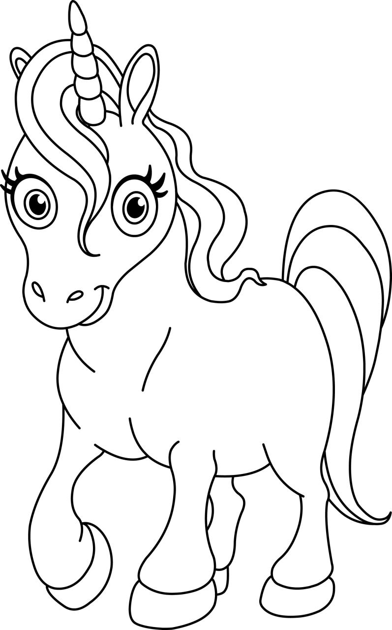 Free Color Pages Unicorn
