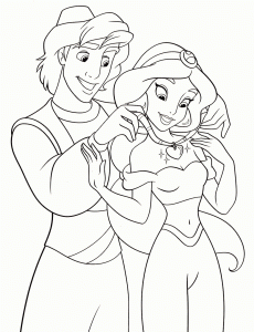 Disney Princess Coloring Pages Jasmine Coloring Home