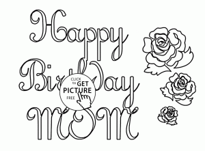 Happy Birthday Mom Printable Coloring Pages Coloring Home