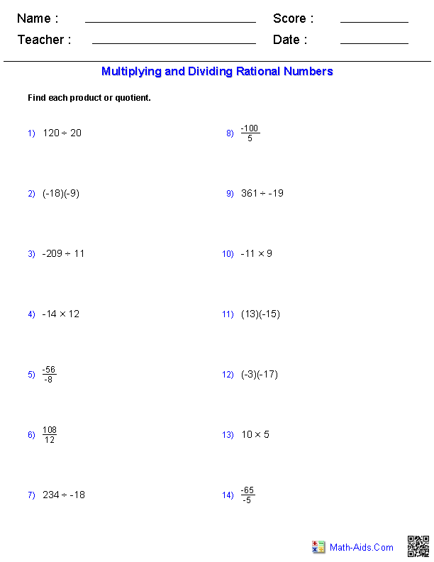 8th Grade Rational And Irrational Numbers Worksheet Pdf