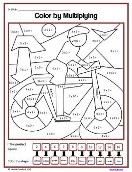 Addition Math Coloring Worksheets 3rd Grade