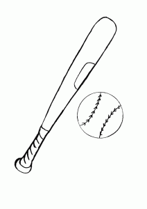 Coloring Page Of Bat And Ball Coloring Home