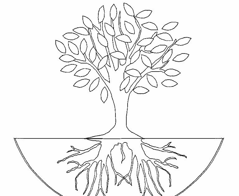 Tree Coloring Pages With Roots