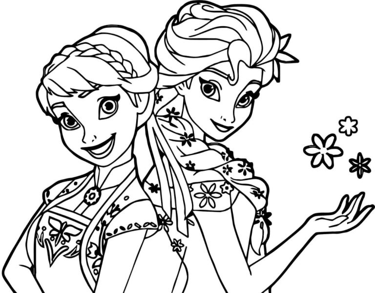 Elsa And Anna Coloring Book