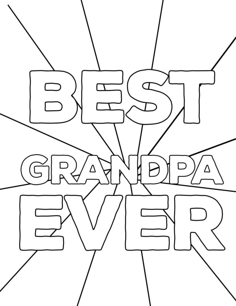 Father's Day Coloring Pages For Papa