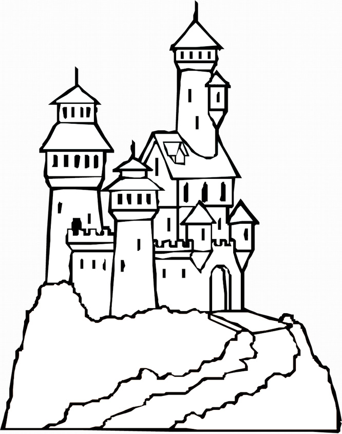 Castle Coloring Pages For Toddlers