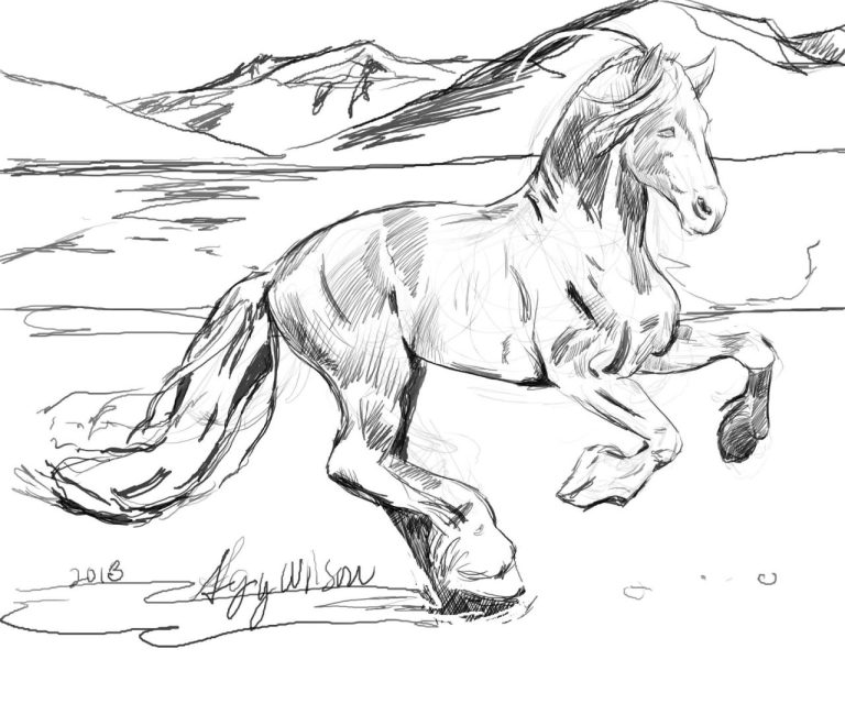 Coloring Pages Of Horses Running