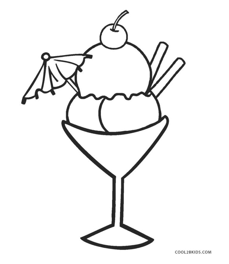 Coloring Page Printable Ice Cream