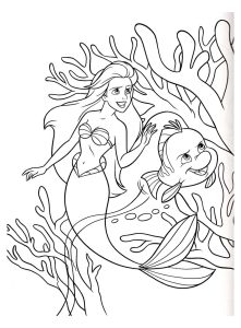 The little mermaid to color for children The Little Mermaid Kids