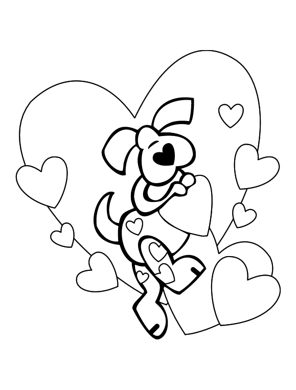 Valentine's Day Coloring Pages Easy