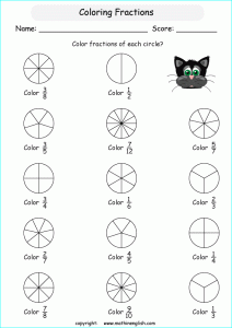 Fraction Coloring Worksheets 3rd Grade Pdf Free Coloring Page