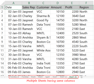 Combine Data from Multiple Sheets in a Single Sheet Goodly