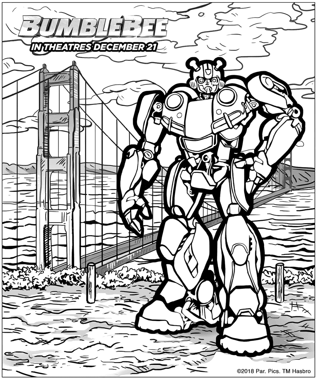 Transformers Coloring Pages Bumblebee