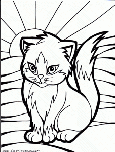 cute cat coloring pages Only Coloring Pages