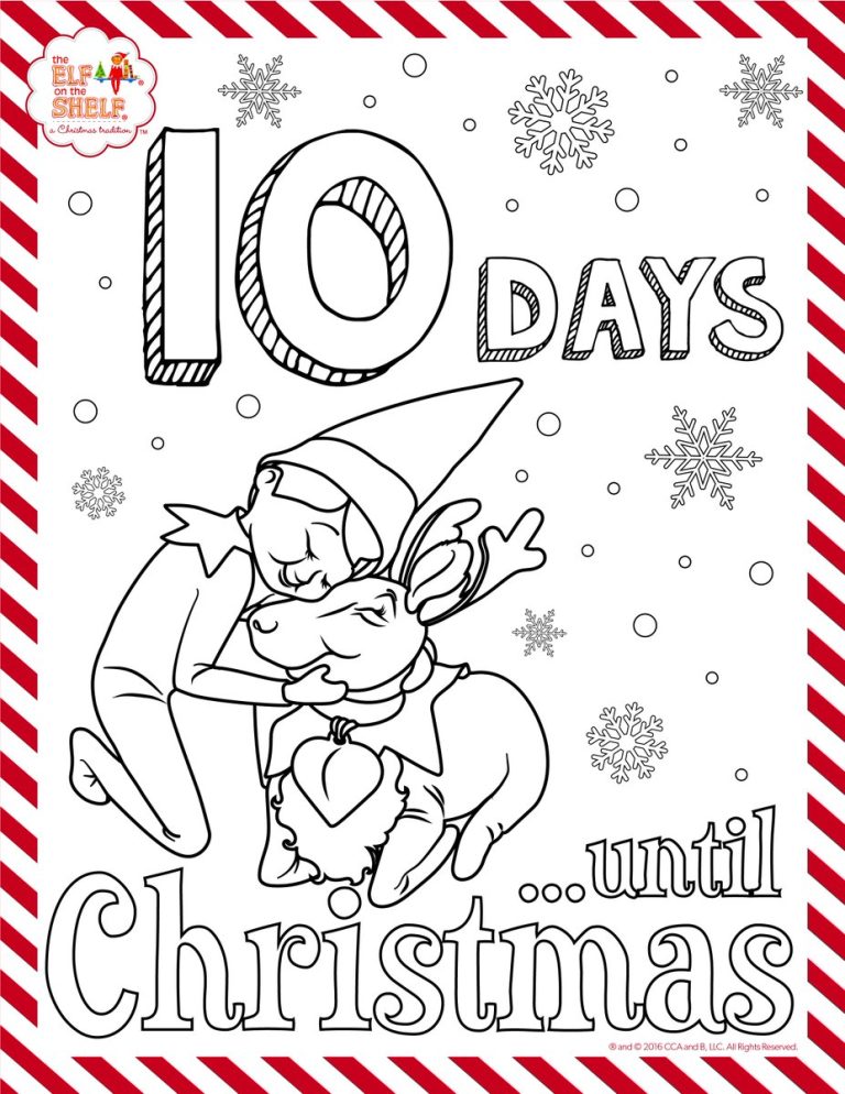 Elf On The Shelf Pets Coloring Pages