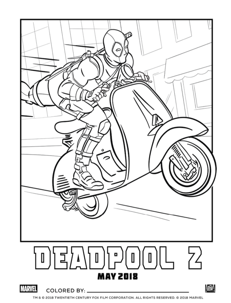 Deadpool Coloring Book Finished