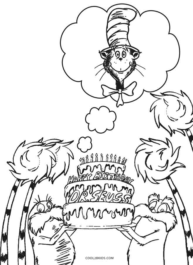 Coloring Pages For Dr Seuss Birthday