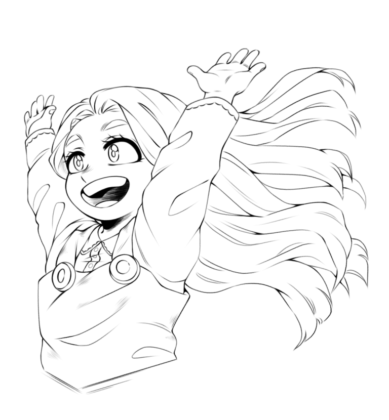 My Hero Academia Coloring Pages Eri