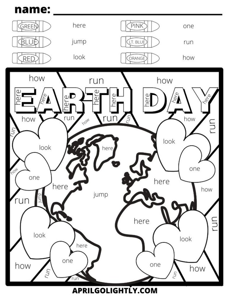 Earth Day Coloring Pages By Number