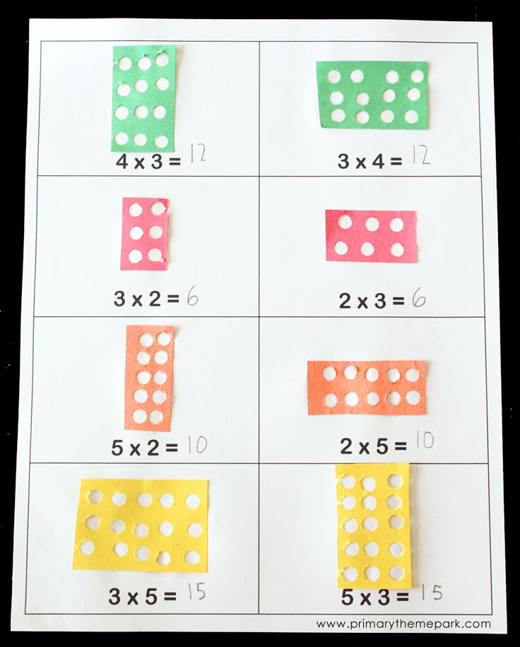 Multiplication Array Worksheets Grade 4