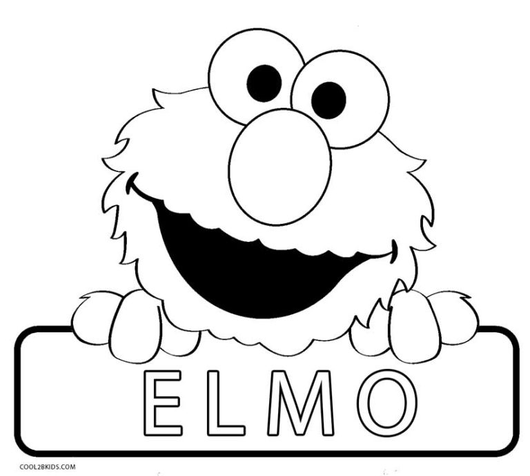 Elmo Colouring Pages