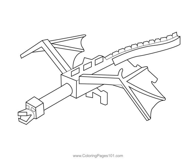 Coloring Pages Minecraft Ender Dragon
