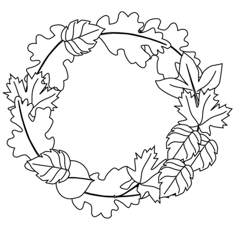 Leaves Coloring Pages Free