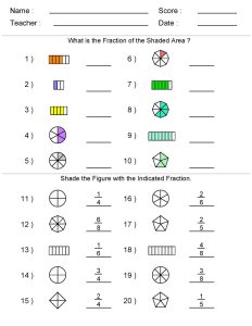 Fractions 3rd Grade Math Worksheets Learning Printable