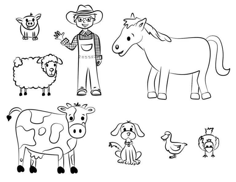 Farm Animal Coloring Pages Free Printable