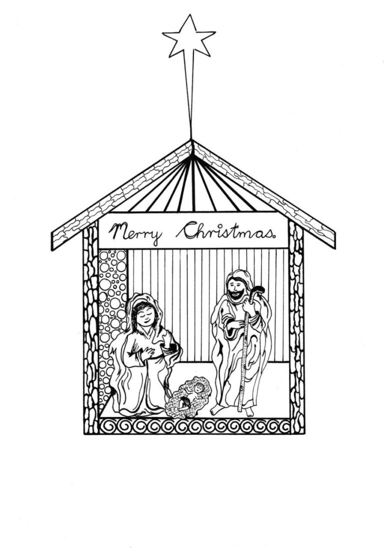 Free Christmas Coloring Pages Nativity